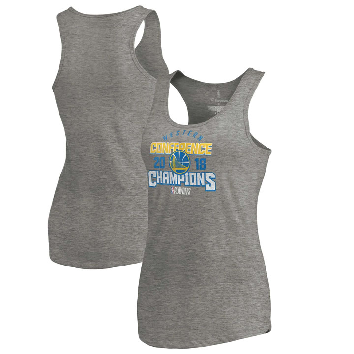 Women Golden State Warriors Fanatics Branded 2018 Western Conference Champions Catch and Shoot Tri Blend Tank Top - Heather Gray,We sell and wholesale Women Golden State Warriors Fanatics Branded 2018 Western Conference Champions Catch and Shoot Tri Blend Tank Top - Heather Gray on line form chian!